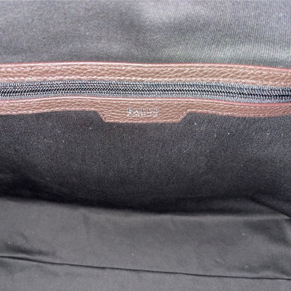 Bally Mens Belvin Coffee Leather Tote Bag - Picture 5 of 7